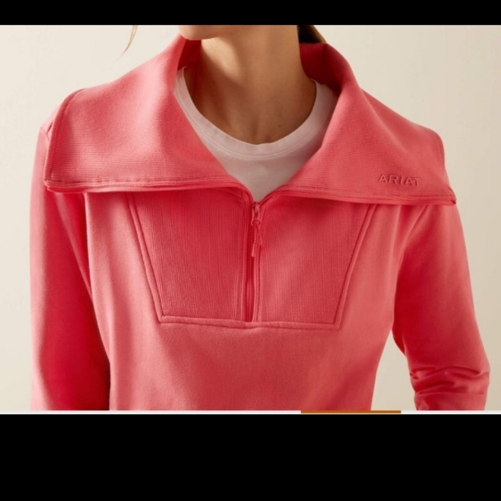 Ariat Pink Quarter-Zip Pullover - image 7